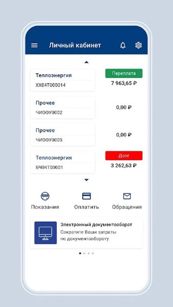 Иркутскэнергосбыт для бизнеса — Бизнес, скриншот интерфейса 2