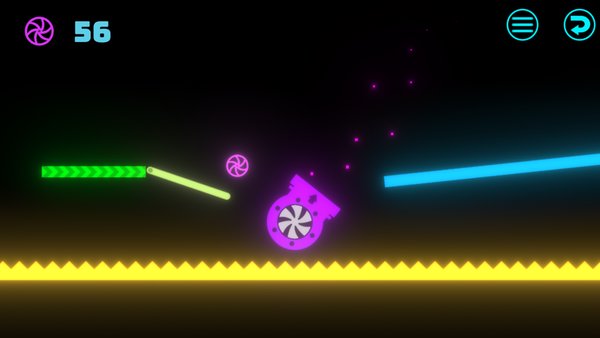Neon Ball Platformer — Аркады, скриншот интерфейса 1