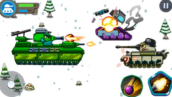 Tank Battle: Танки 2D — Военные, скриншот интерфейса 3