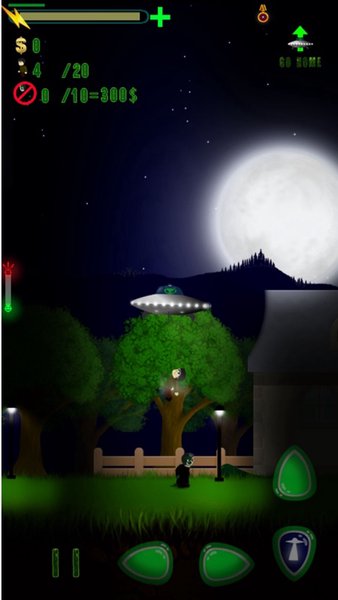 Alien UFO- Abduction — Инди, скриншот интерфейса 1