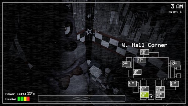 Five Nights at Freddy's — Экшены, скриншот интерфейса 1