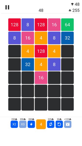 Merge Blocks – 2048 Number Games — Головоломки, скриншот интерфейса 5