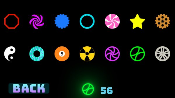 Neon Ball Platformer — Аркады, скриншот интерфейса 3