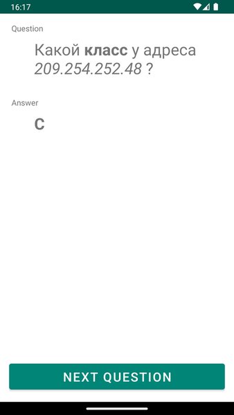 Subnetting Questions — Образование, скриншот интерфейса 1
