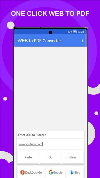 Веб в PDF — Инструменты, скриншот интерфейса 2