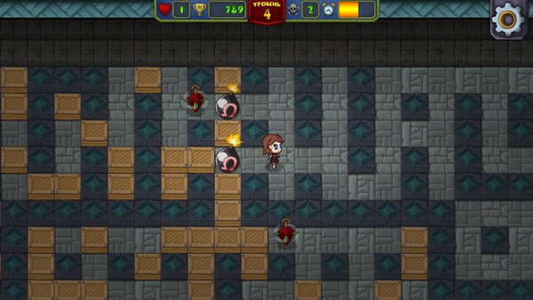 OMEGA BOMBER — Приключения, скриншот интерфейса 1