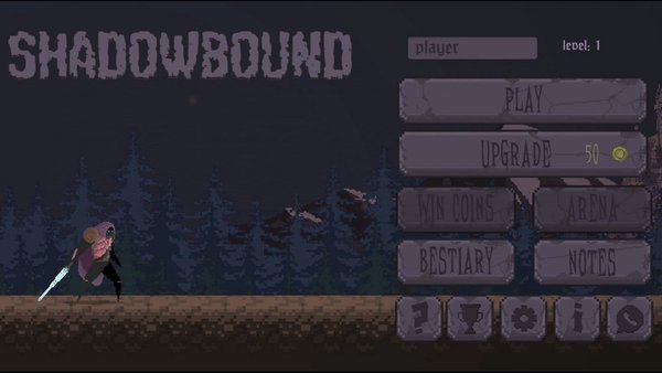 Shadowbound — Экшены, скриншот интерфейса 6
