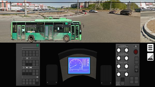 Симулятор Рыбинского троллейбуса 2D — Симуляторы, скриншот интерфейса 4