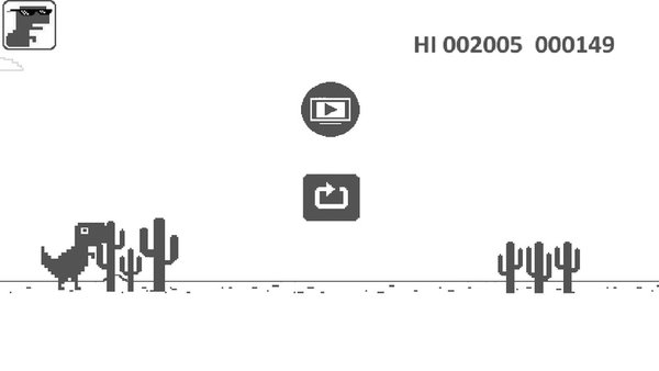Dino TRex — Аркады, скриншот интерфейса 1
