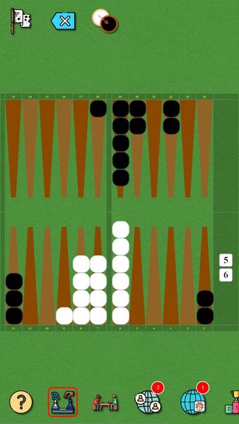 Нарды — Настольные игры, скриншот интерфейса 3