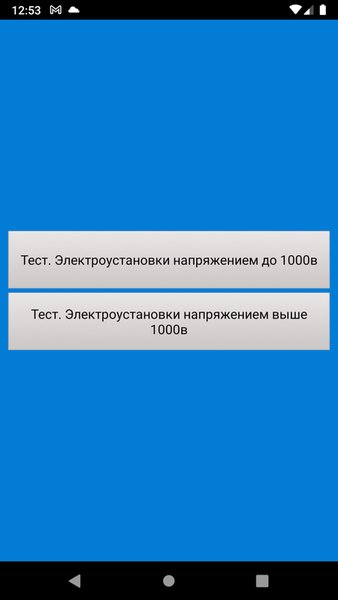 Электробезопасность.Тест+ — Работа, скриншот интерфейса 2