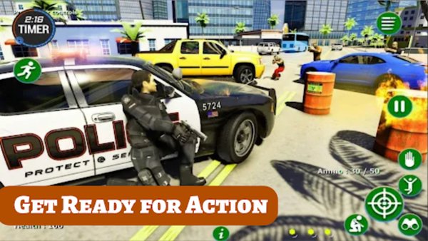 Police Encounter Fight Mafia Crime Shoot — Экшены, скриншот интерфейса 4