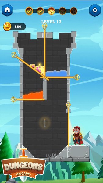 Dungeons Escape — Казуальные, скриншот интерфейса 3