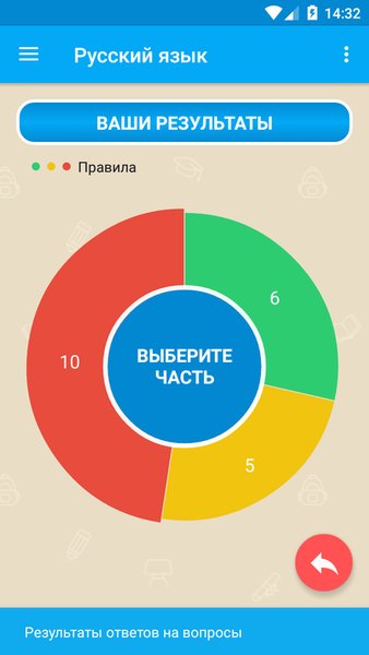 Русский язык — Образование, скриншот интерфейса 7