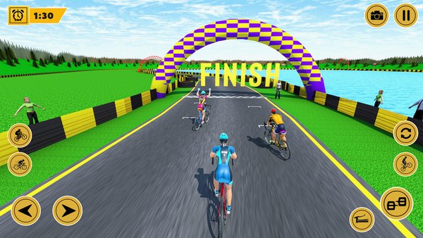 Bicycle Stunt Racing Game: City Bicycle Ride — Гонки, скриншот интерфейса 1