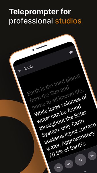 Teleprompter — Видеоплееры и редакторы, скриншот интерфейса 3