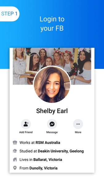 Загрузчик видео с Facebook 2023 — Социальные, скриншот интерфейса 1