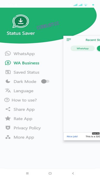 Сохранение статуса WhatsApp — Социальные, скриншот интерфейса 2