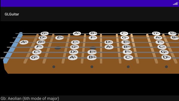 GLGuitar: симулятор гитары — Музыка, скриншот интерфейса 2