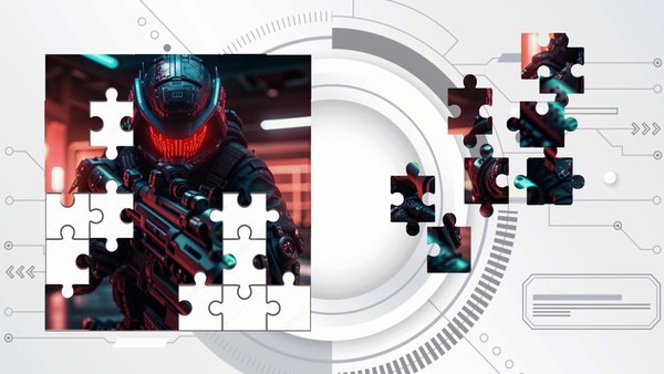 Cyberpuzzles — Пазлы, скриншот интерфейса 1