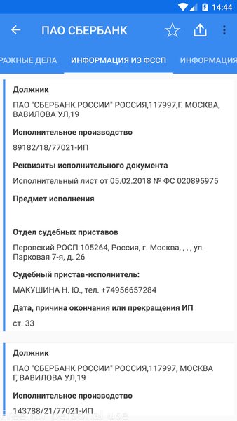 Сведения из ЕГРЮЛ/ЕГРИП — Бизнес, скриншот интерфейса 4