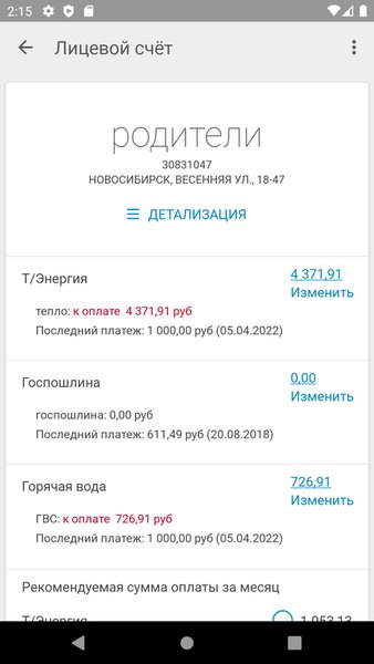 СГК — Жилье и дом, скриншот интерфейса 4