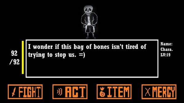 Undertale: Sans fight for Android — Аркады, скриншот интерфейса 2