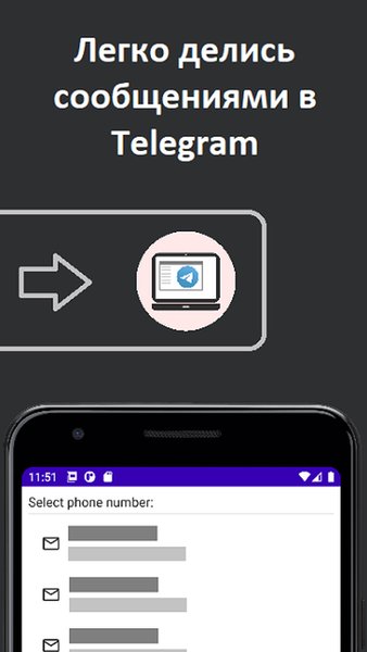 СМС в Telegram — Связь, скриншот интерфейса 3