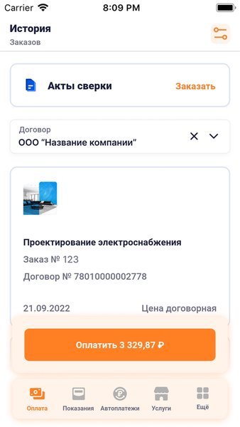 ЛКК ЮЛ Алтайэнергосбыт — Бизнес, скриншот интерфейса 3