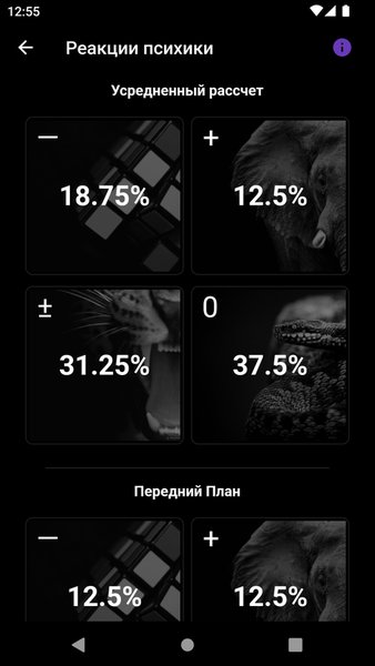 Тест Сонди — Инструменты, скриншот интерфейса 8