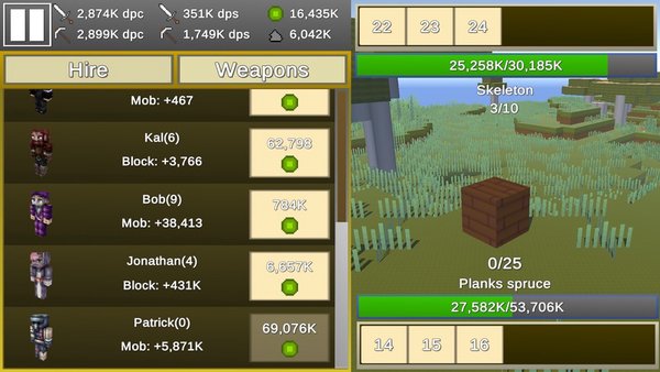 MineClicker — Аркады, скриншот интерфейса 6