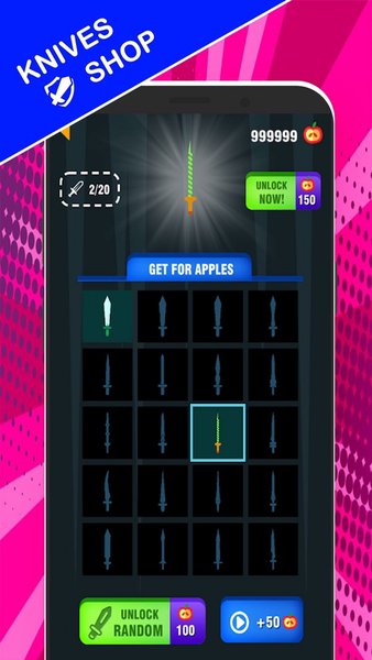Knife Master : Unlimited Coins 💰 — Казуальные, скриншот интерфейса 5