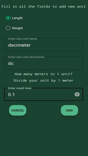 Unit Converter - конвертер мер длины и массы — Инструменты, скриншот интерфейса 1