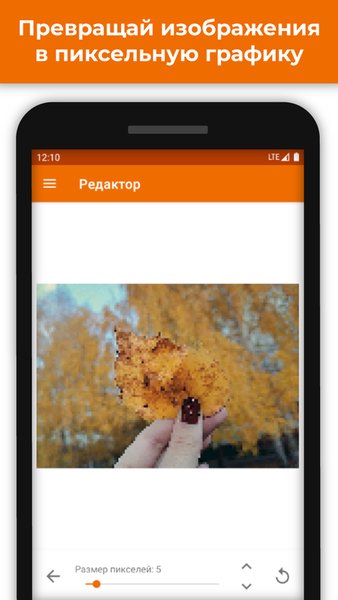 PhotoToPixels (фото в пиксель арт) — Фотография, скриншот интерфейса 3