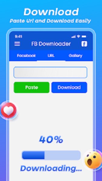 Facebook Video Downloader 2023 — Социальные, скриншот интерфейса 2