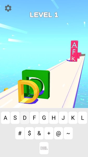 Type Runner — Аркады, скриншот интерфейса 2