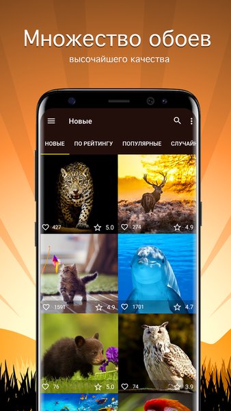 Обои с животными 4K — Персонализация, скриншот интерфейса 1
