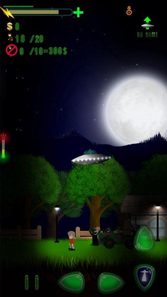 Alien UFO- Abduction — Инди, скриншот интерфейса 5