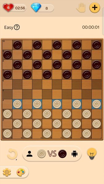 Checkers - Шашки — Настольные игры, скриншот интерфейса 1