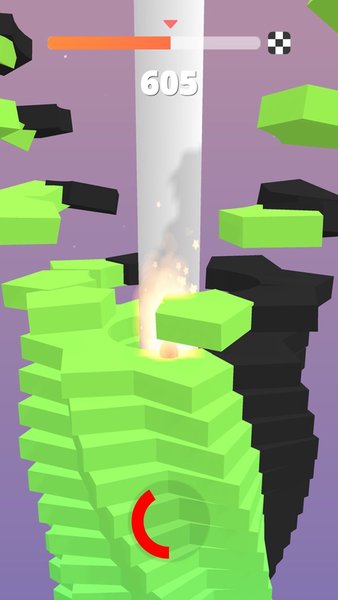 Stack ball 3D — Аркады, скриншот интерфейса 3