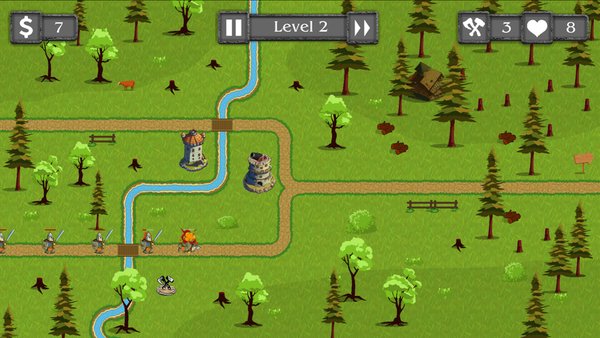 Tower Defense : Outlanders — Стратегии, скриншот интерфейса 1
