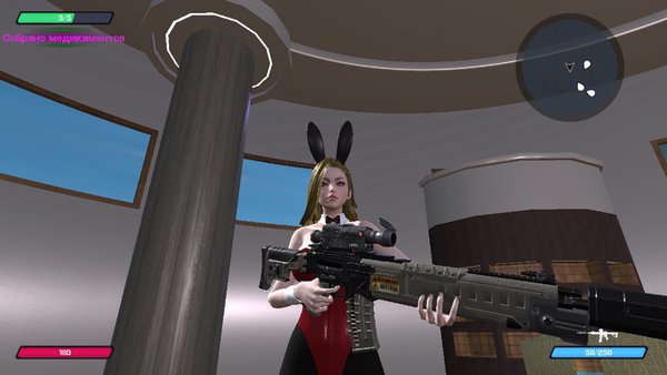 Hot Bunny Girl 3D Shooter — Шутеры, скриншот интерфейса 1