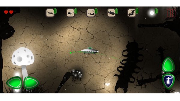 Alien UFO 2- Abduction insect — Инди, скриншот интерфейса 3