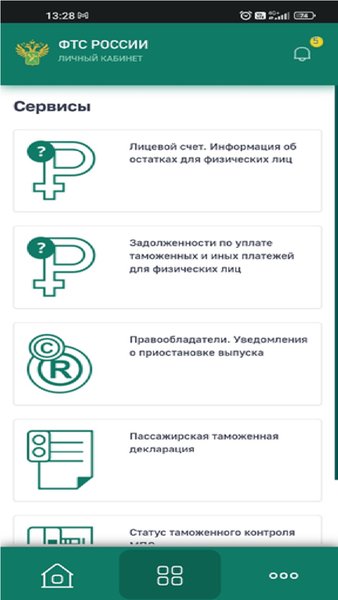 Личный кабинет участника ВЭД ФТС России — Бизнес, скриншот интерфейса 5