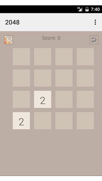 2048 Android Wear — Головоломки, скриншот интерфейса 1
