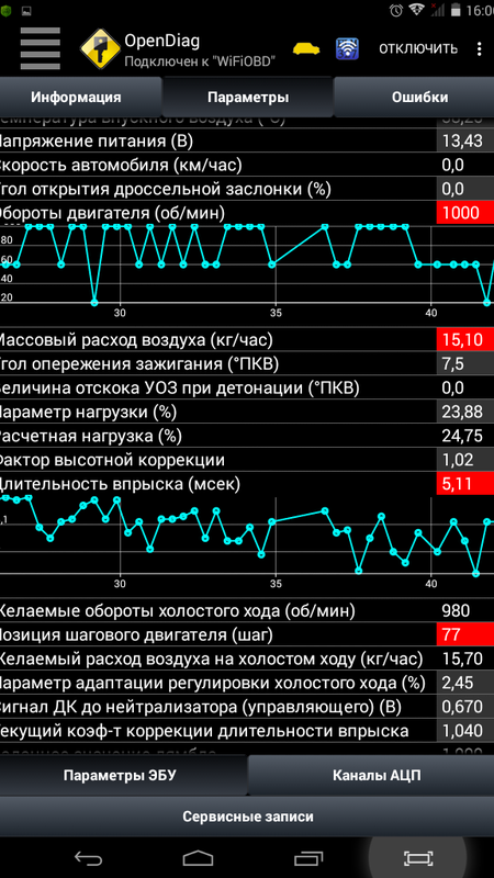 OpenDiag Mobile — Автомобили и транспорт, скриншот интерфейса 5