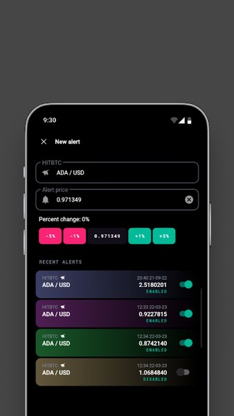 CoinRoad - следи за криптой и биткоином — Финансы, скриншот интерфейса 4