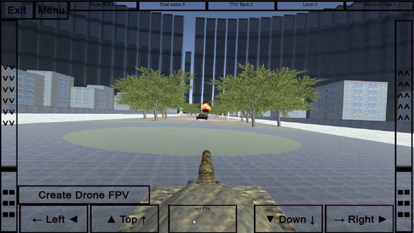 FPV drone vs tanks — Симуляторы, скриншот интерфейса 4