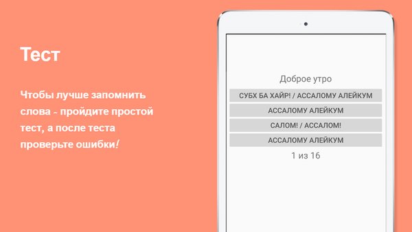 Русско-таджикский разговорник — Образование, скриншот интерфейса 3