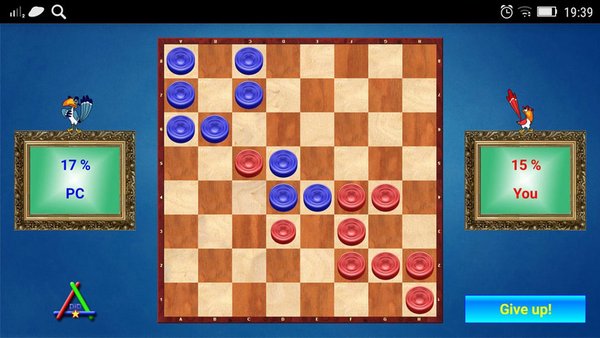 Уголки — Настольные игры, скриншот интерфейса 1